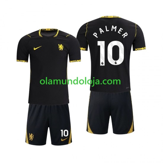 Camisola Chlesea Cole Palmer 10 Criança Equipamento Segundo 2026-2027 Manga Curta